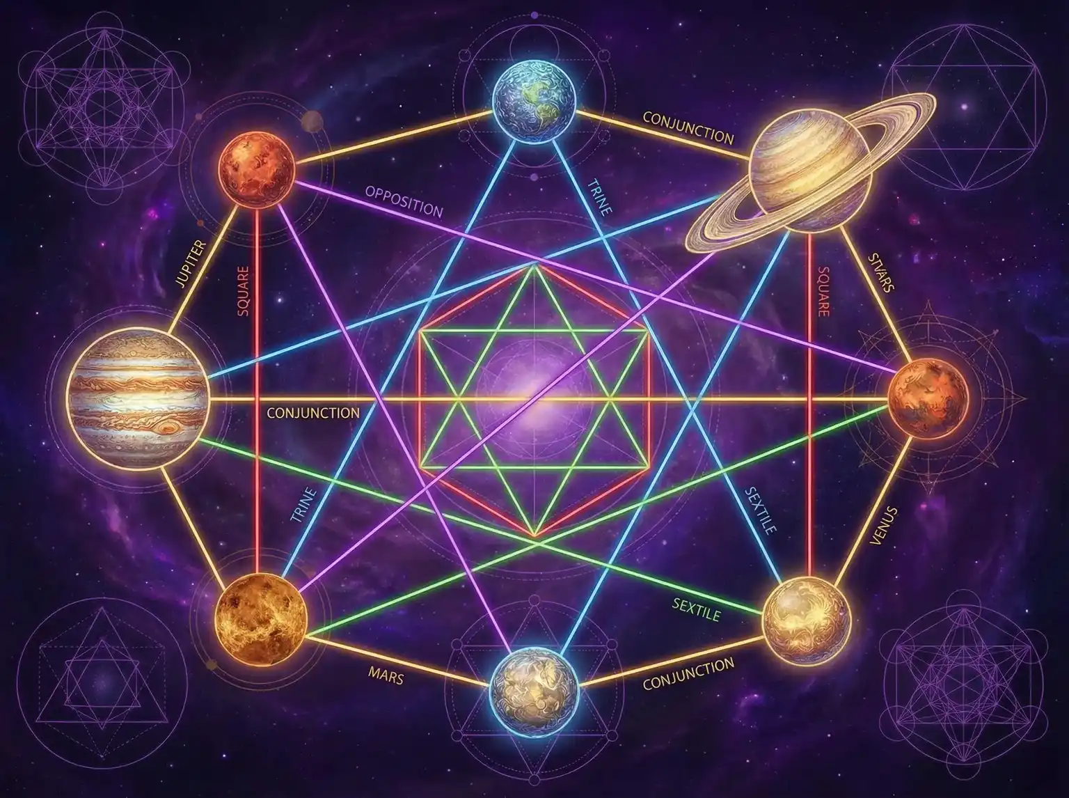 行星相位解读 - 爱乐影院 | 占星学进阶